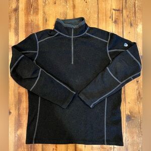 Kuhl Men's Black Medium Quarter-zip Lightweight Sweater.